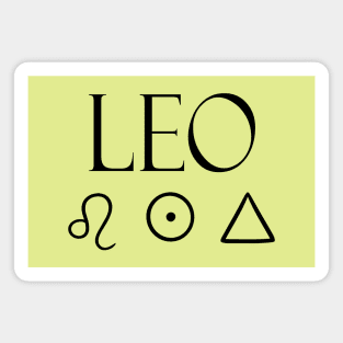 Leo Glyph Planet Element Magnet